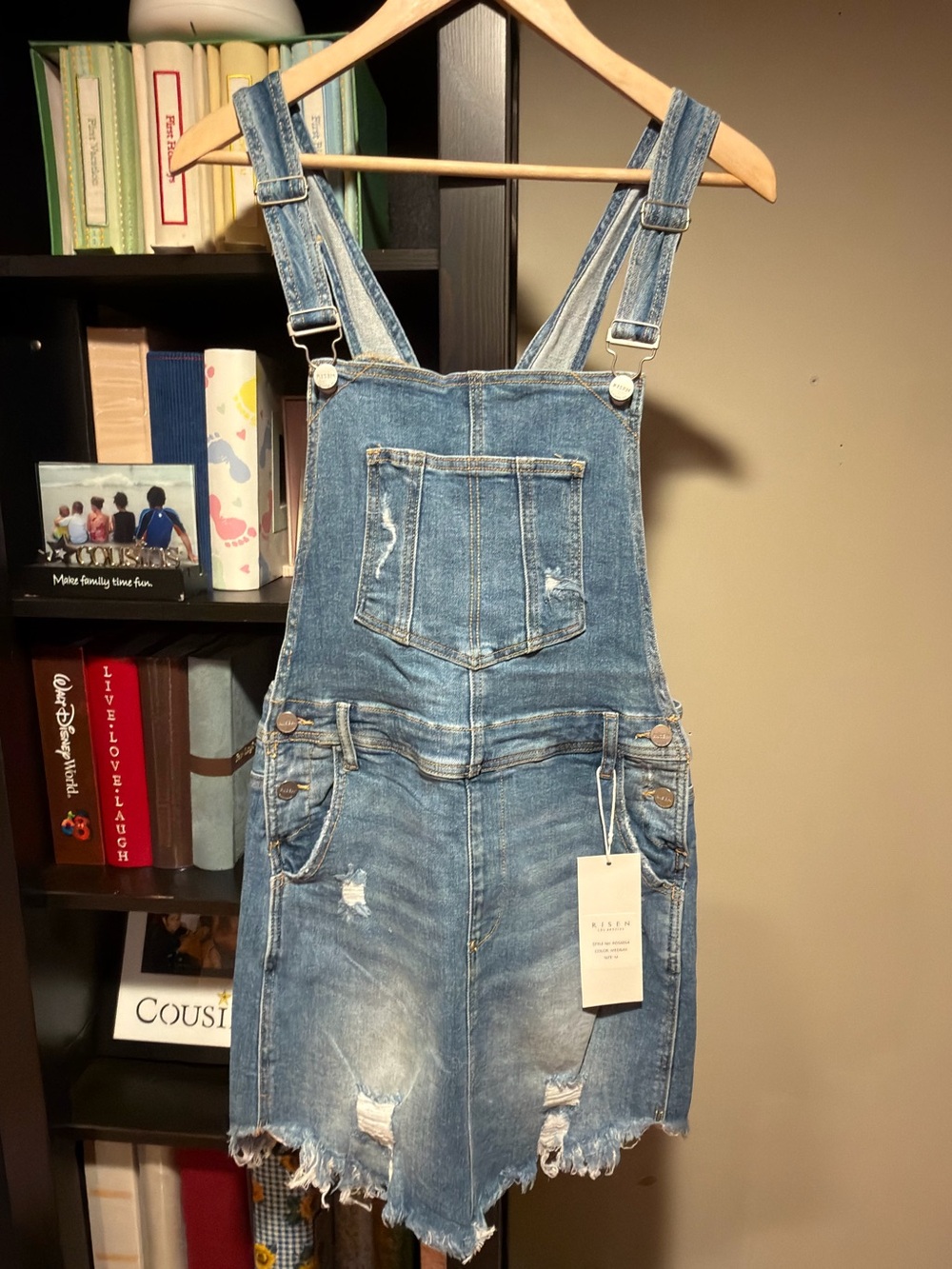 NWT Risen Denim Overall Dress